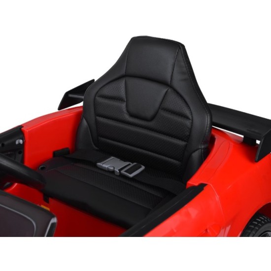 JOKO Elektrické Autíčko Ford Mustang Shelby GT500, penové kolesá, kožené sedadlo, FM Rádio, červené