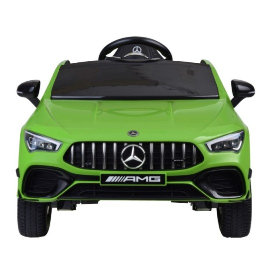 JOKO Elektrické Autíčko Mercedes AMG CLA 45s 4x4, penové kolesá, kožené sedadlo, Efekt HOJDANIA, zelené