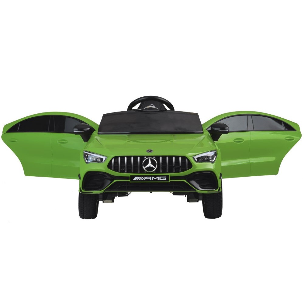 JOKO Elektrické Autíčko Mercedes AMG CLA 45s 4x4, penové kolesá, kožené sedadlo, Efekt HOJDANIA, zelené