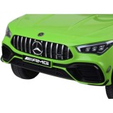 JOKO Elektrické Autíčko Mercedes AMG CLA 45s 4x4, penové kolesá, kožené sedadlo, Efekt HOJDANIA, zelené