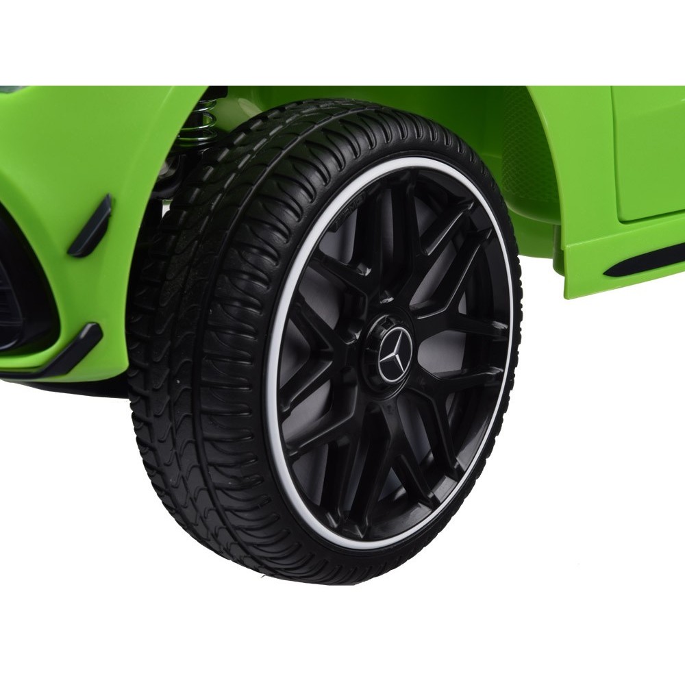 JOKO Elektrické Autíčko Mercedes AMG CLA 45s 4x4, penové kolesá, kožené sedadlo, Efekt HOJDANIA, zelené