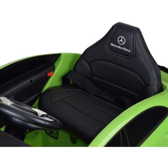 JOKO Elektrické Autíčko Mercedes AMG CLA 45s 4x4, penové kolesá, kožené sedadlo, Efekt HOJDANIA, zelené