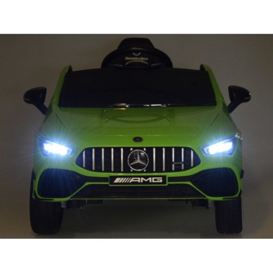 JOKO Elektrické Autíčko Mercedes AMG CLA 45s 4x4, penové kolesá, kožené sedadlo, Efekt HOJDANIA, zelené
