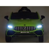 JOKO Elektrické Autíčko Mercedes AMG CLA 45s 4x4, penové kolesá, kožené sedadlo, Efekt HOJDANIA, zelené