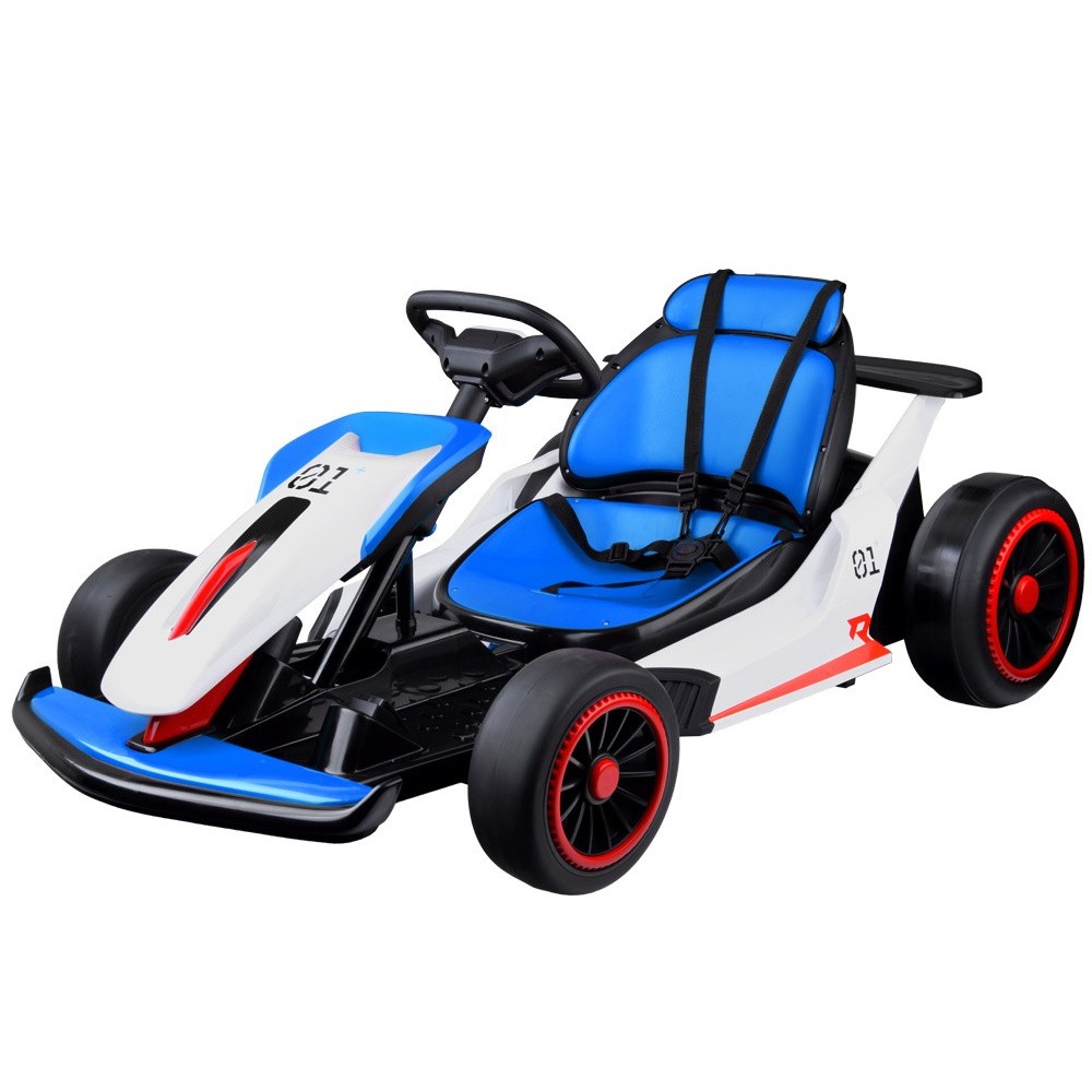 JOKO Elektrické Autíčko Motokára Gokart s Funkciou Drift 2x200W 24V, Penové kolesá, modrá