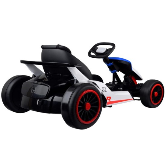 JOKO Elektrické Autíčko Motokára Gokart s Funkciou Drift 2x200W 24V, Penové kolesá, modrá