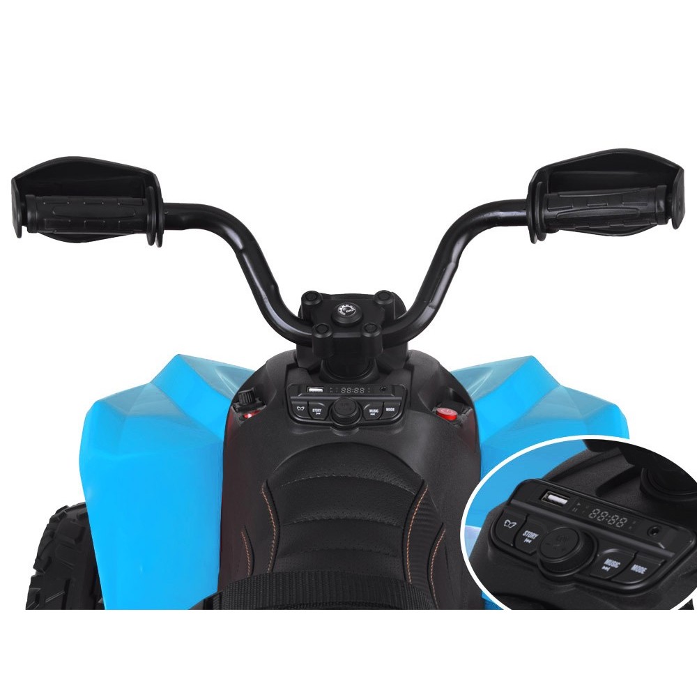 JOKO Elektrická štvorkolka Off-road CAN-AM 24V 200W, penové kolesá, kožené sedadlo, modrá