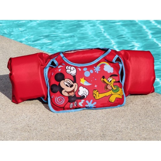 Bestway 9101C Plávacia Vesta s Rukávnikami Disney Mickey Mouse, 3-6rokov
