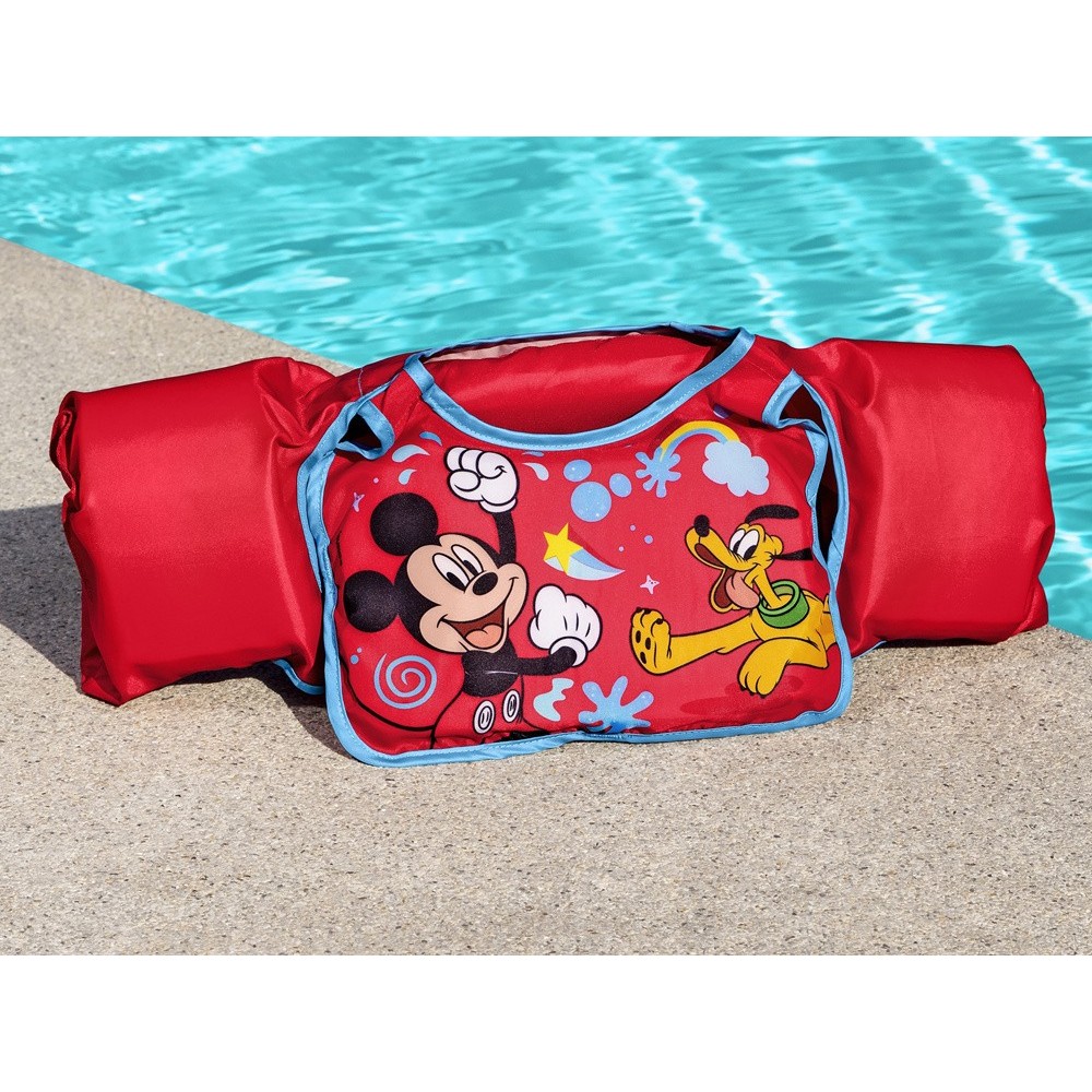 Bestway 9101C Plávacia Vesta s Rukávnikami Disney Mickey Mouse, 3-6rokov