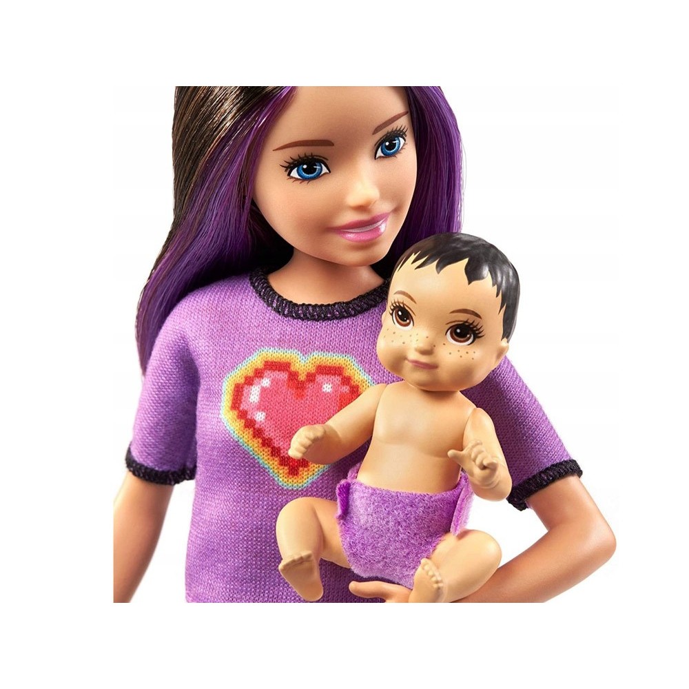 Mattel Bábika Barbie Opatrovateľka s Bábätkom + medvedík