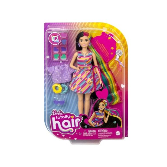 MATTEL Bábika Barbie Totally Hair Fantastické vlasové kreácie srdce meniace Farbu + Farebné vlasy