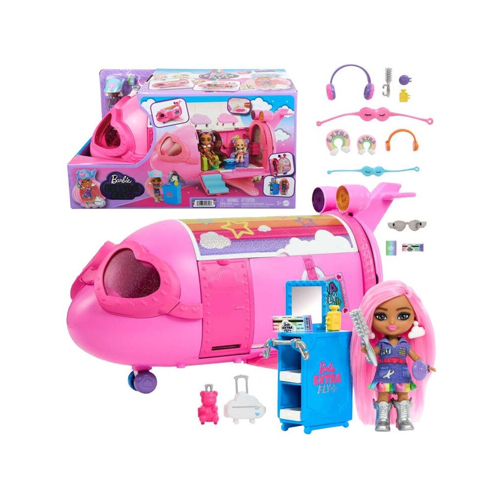 JOKO Veľké Lietadlo Barbie Extra Fly Minis Bábika Pilotka