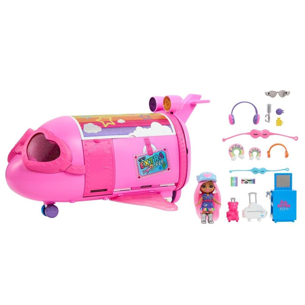 JOKO Veľké Lietadlo Barbie Extra Fly Minis Bábika Pilotka