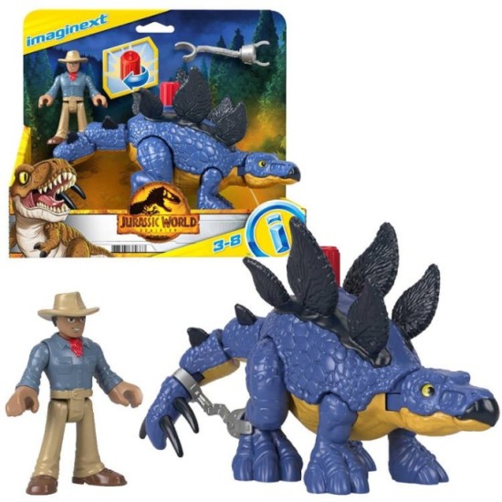 Fisher-Price Sada Figúrky Imaginext Jurský svet Dinosaurus Stegosaurus a Postavička Dr. Grant