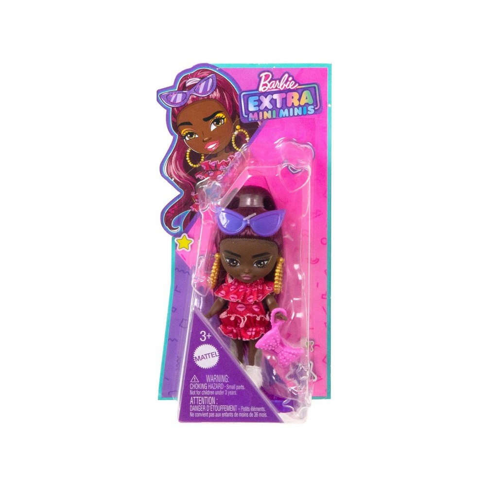 Barbie mini bábika Extra Mini Minis, kabelka, slnečné okuliare