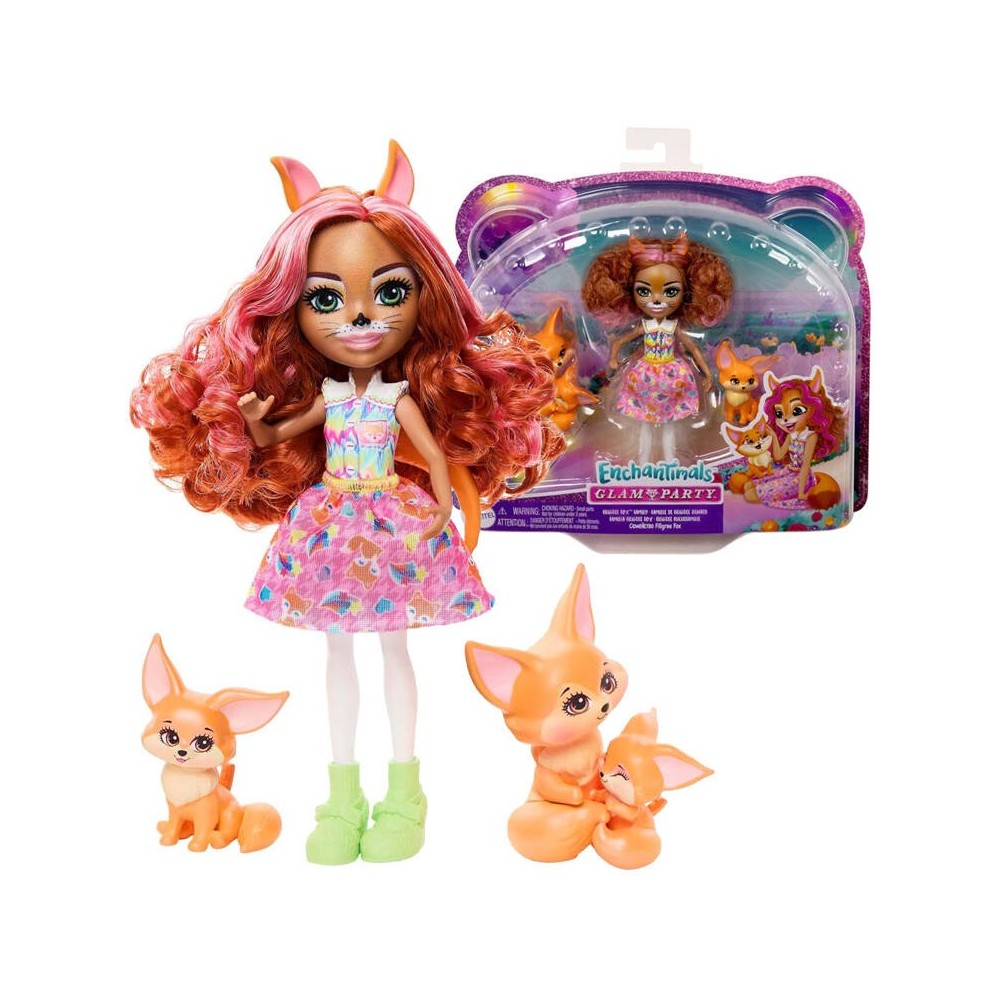 Bábika Enchantimals Filigree Fox s rodinou líšky Perk Mattel