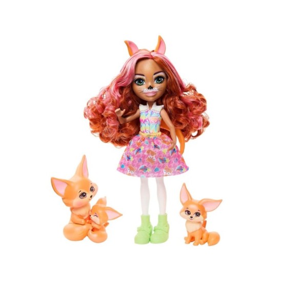 Bábika Enchantimals Filigree Fox s rodinou líšky Perk Mattel