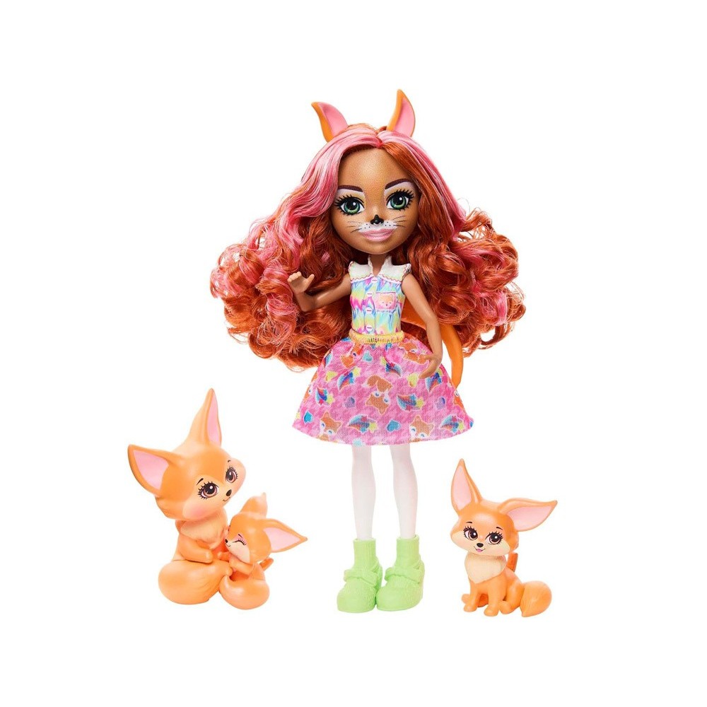 Bábika Enchantimals Filigree Fox s rodinou líšky Perk Mattel