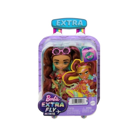 Barbie Extra Fly Minis Bábika v Slnečných okuliaroch + Kaberka surfová doska