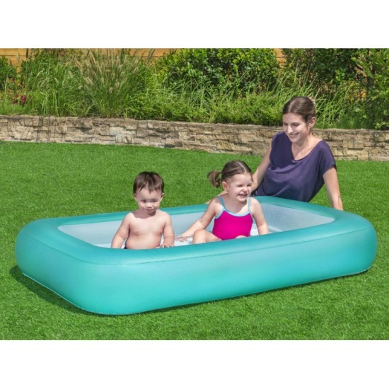 Bestway 51115 Detský Nafukovací Bazén Aquababes s nafukovacím dnom, modrý