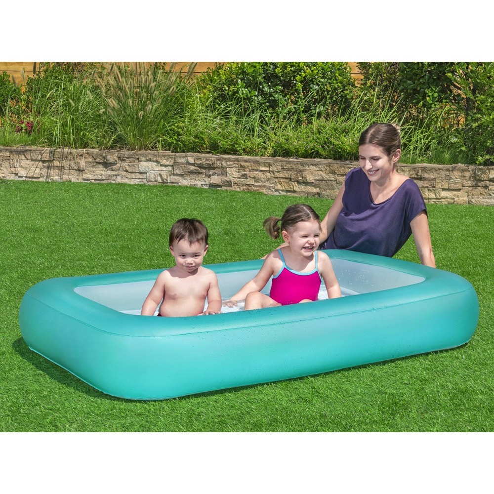 Bestway 51115 Detský Nafukovací Bazén Aquababes s nafukovacím dnom, modrý