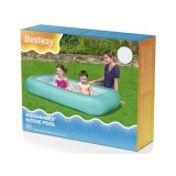 Bestway 51115 Detský Nafukovací Bazén Aquababes s nafukovacím dnom, modrý