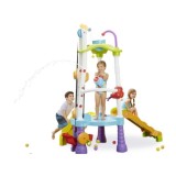 Little Tikes Veľké Detské Vodné Ihrisko Tumblin Tower so šmýkačkou, Ručným výťahom na Vodu, 2ks Vodné Delá + 25ks Loptičiek