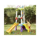 Little Tikes Veľké Detské Vodné Ihrisko Tumblin Tower so šmýkačkou, Ručným výťahom na Vodu, 2ks Vodné Delá + 25ks Loptičiek