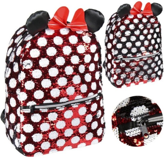 JOKO Detský Batoh Disney Minnie Mouse 40cm, trbiietavý červený