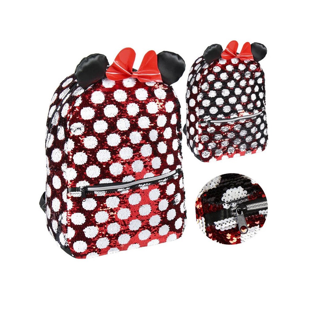 JOKO Detský Batoh Disney Minnie Mouse 40cm, trbiietavý červený