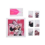 JOKO Kreatívna súprava Diamantový obrázok Disney Minnie Mouse, Diamantové maľovanie pre deti, ružový