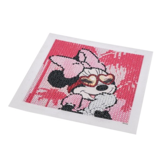 JOKO Kreatívna súprava Diamantový obrázok Disney Minnie Mouse, Diamantové maľovanie pre deti, ružový