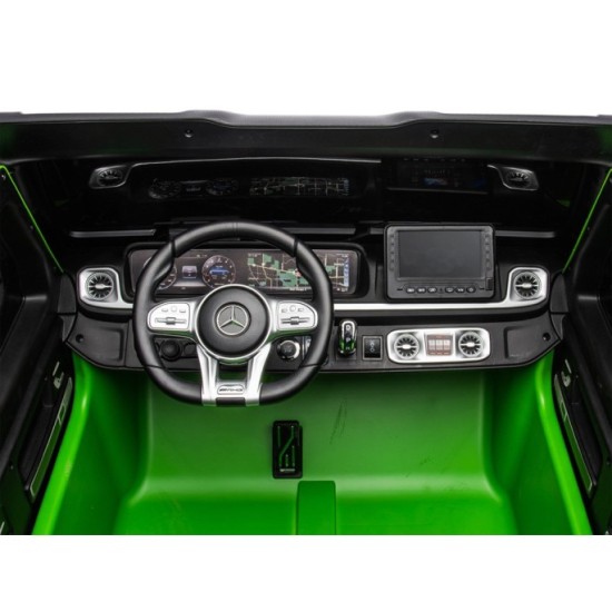 JOKO Elektrické Autíčko Mercedes G 63 AMG Class 4x4 200W s LCD Displejom, DVOJMIESTNE kožené sedadlo, Nosnosť 80kg, FM rádio, ze