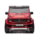 JOKO Elektrické Autíčko Mercedes G 63 AMG Class 4x4 s LCD Displejom, DVOJMIESTNE kožené sedadlo, Nosnosť 80kg, FM rádio, červené