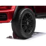 JOKO Elektrické Autíčko Mercedes G 63 AMG Class 4x4 s LCD Displejom, DVOJMIESTNE kožené sedadlo, Nosnosť 80kg, FM rádio, červené