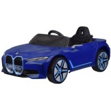 JOKO Elektrické autíčko BMW i4, penové kolesá, kožené sedadlo, modré