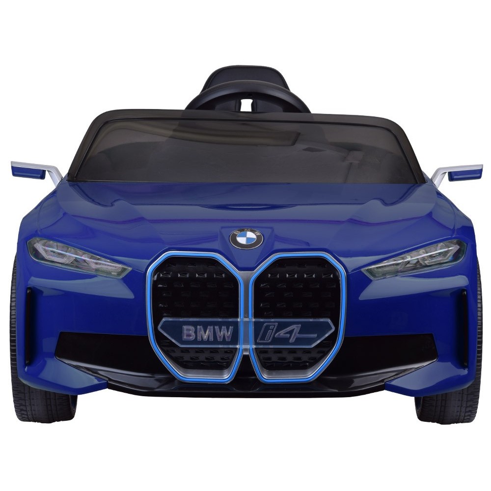 JOKO Elektrické autíčko BMW i4, penové kolesá, kožené sedadlo, modré