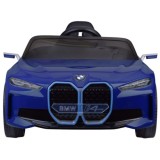 JOKO Elektrické autíčko BMW i4, penové kolesá, kožené sedadlo, modré