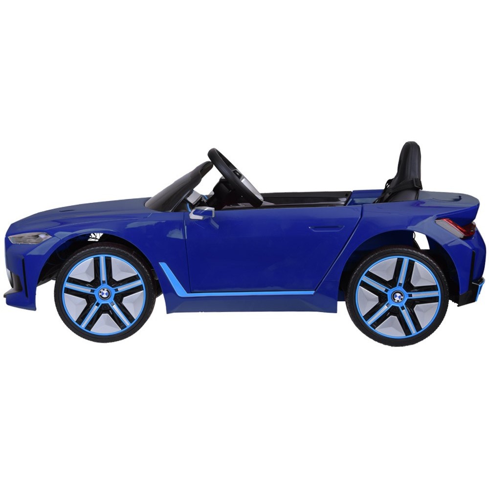 JOKO Elektrické autíčko BMW i4, penové kolesá, kožené sedadlo, modré