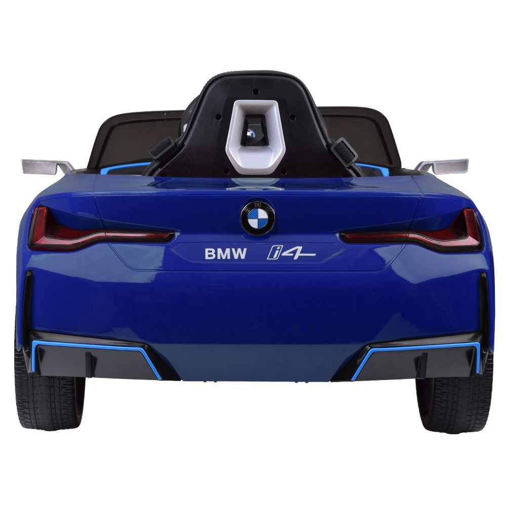 JOKO Elektrické autíčko BMW i4, penové kolesá, kožené sedadlo, modré