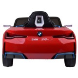JOKO Elektrické autíčko BMW i4, penové kolesá, kožené sedadlo, červené
