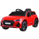 JOKO Elektrické autíčko AUDI RS 6, penové kolesá, kožené sedadlo, USB a MP3 vstup, červené