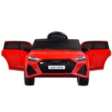 JOKO Elektrické autíčko AUDI RS 6, penové kolesá, kožené sedadlo, USB a MP3 vstup, červené