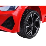JOKO Elektrické autíčko AUDI RS 6, penové kolesá, kožené sedadlo, USB a MP3 vstup, červené