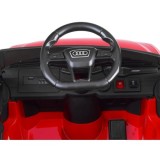 JOKO Elektrické autíčko AUDI RS 6, penové kolesá, kožené sedadlo, USB a MP3 vstup, červené