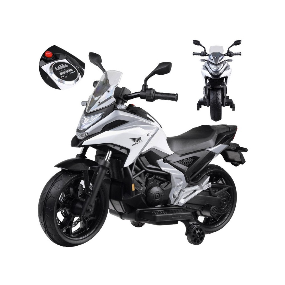 JOKO Elektrická Motorka Honda NC750X, USB a MP3, nosnosť 35kg, biela