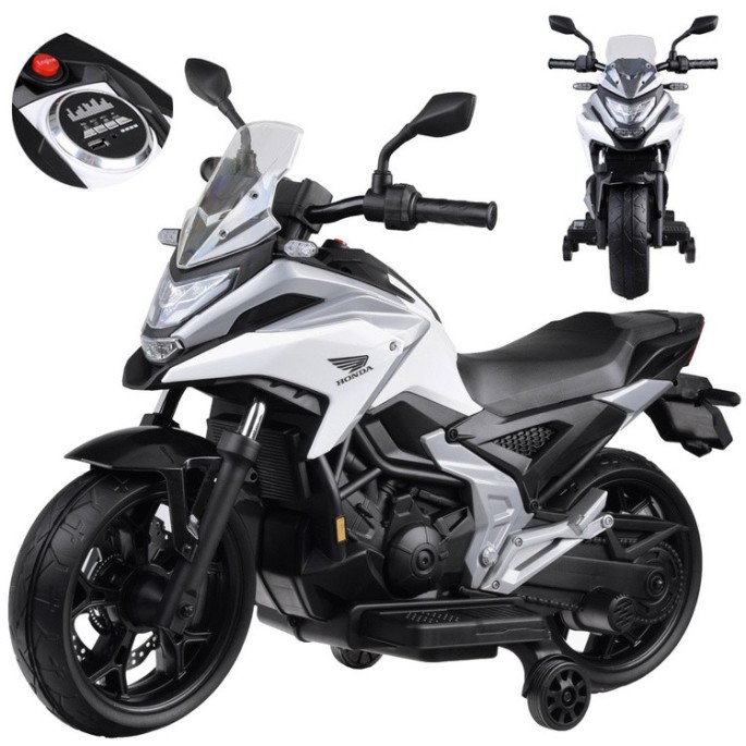 JOKO Elektrická Motorka Honda NC750X, USB a MP3, nosnosť 35kg, biela