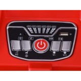 JOKO Elektrické autíčko Hasičské Auto so Striekajúcou vodou, Elektrické ovládanie rebríka + Elektrické striekanie vody, kožené s