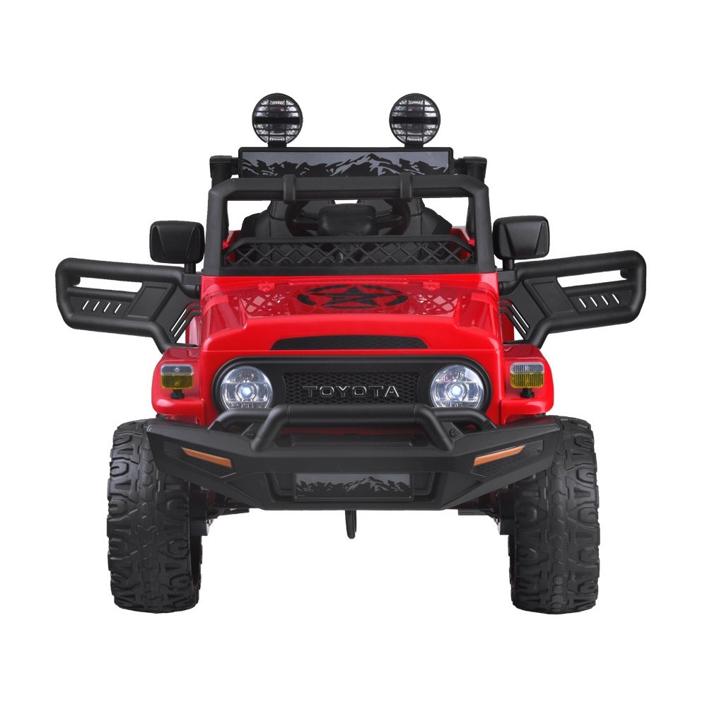 JOKO Elektrické autíčko TOYOTA FJ Cruiser 4x4, penové kolesá, kožené sedadlo, červené