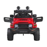 JOKO Elektrické autíčko TOYOTA FJ Cruiser 4x4, penové kolesá, kožené sedadlo, červené